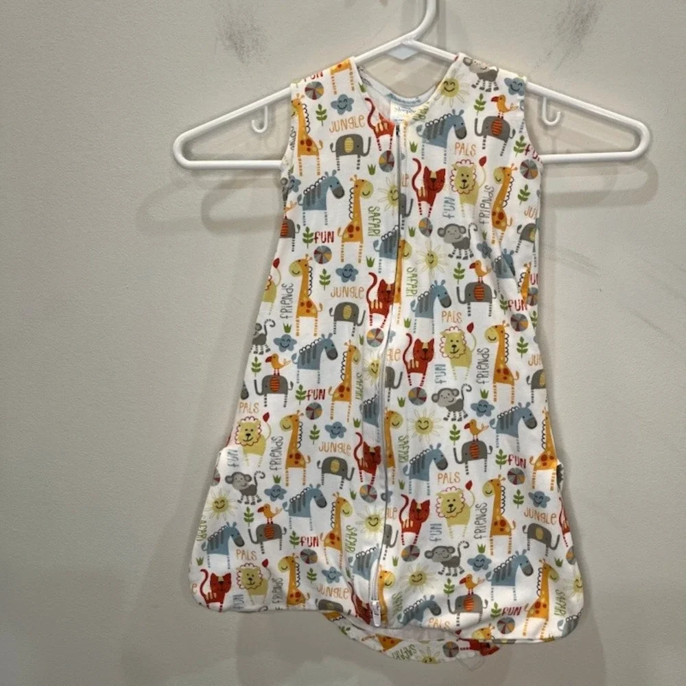 HALO SleepSack Swaddle Newborn Jungle Pals Animal Print Wearable Blanket Cotton